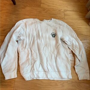 Classic White Crewneck Sweater from Good Sunday with environmental protection